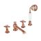 Milano Elizabeth - Traditional 4 Tap-Hole Crosshead Bath Shower Mixer Tap - Brushed Copper