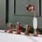 Milano Elizabeth - Traditional 4 Tap-Hole Crosshead Bath Shower Mixer Tap - Brushed Copper