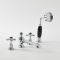 Milano Elizabeth - Traditional 4 Tap-Hole Crosshead Bath Shower Mixer Tap - Chrome and Black