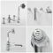 Milano Elizabeth - Traditional 4 Tap-Hole Lever Bath Shower Mixer Tap - Chrome and White
