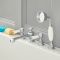 Milano Elizabeth - Traditional 4 Tap-Hole Lever Bath Shower Mixer Tap - Chrome and White