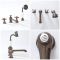 Milano Elizabeth - Traditional 4 Tap-Hole Crosshead Bath Shower Mixer Tap - Oil Rubbed Bronze