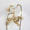 Milano Elizabeth - Traditional Wall Mounted Crosshead Bath Shower Mixer Tap - Brushed Gold