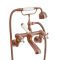 Milano Elizabeth - Traditional Wall Mounted Crosshead Bath Shower Mixer Tap - Brushed Copper