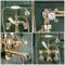 Milano Elizabeth - Traditional Wall Mounted Crosshead Bath Shower Mixer Tap - Brushed Brass
