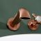 Milano Elizabeth - Traditional Wall Mounted 3 Tap-Hole Crosshead Basin Mixer Tap - Brushed Copper