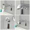 Milano Elizabeth - Traditional Wall Mounted 3 Mixer Tap-Hole Lever Bath Filler Mixer Tap - Chrome and Black