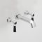 Milano Elizabeth - Traditional Wall Mounted 3 Mixer Tap-Hole Lever Bath Filler Mixer Tap - Chrome and Black