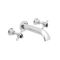 Milano Elizabeth - Traditional Wall Mounted Crosshead 3 Mixer Tap-Hole Bath Filler Mixer Tap - Chrome and Black