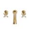 Milano Elizabeth - Traditional Wall Mounted 3 Tap-Hole Crosshead Bath Filler Tap - Brushed Brass