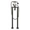 Milano Elizabeth - Traditional Freestanding Crosshead Bath Shower Mixer Tap with Hand Shower - Black