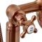 Milano Elizabeth - Traditional Freestanding Crosshead Bath Shower Mixer Tap with Hand Shower - Brushed Copper