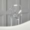 Milano Elizabeth - Traditional Freestanding Crosshead Bath Shower Mixer Tap with Hand Shower - Chrome and White