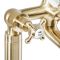Milano Elizabeth - Traditional Freestanding Crosshead Bath Shower Mixer Tap with Hand Shower - Brushed Brass