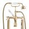 Milano Elizabeth - Traditional Freestanding Crosshead Bath Shower Mixer Tap with Hand Shower - Brushed Brass