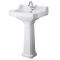 Milano Richmond - Traditional Shower Suite with Quadrant Enclosure, Close Coupled Toilet and Pedestal Basin