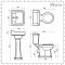 Milano Richmond - Traditional Shower Suite with Quadrant Enclosure, Close Coupled Toilet and Pedestal Basin