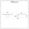 Milano Blade - Modern Wall Mounted Waterfall Bath Filler / Shower Head - Chrome