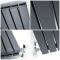 Milano Capri - Anthracite Flat Panel Horizontal Designer Radiator - 635mm x 413mm (Double Panel)