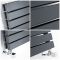 Milano Capri - Anthracite Flat Panel Horizontal Designer Radiator - 472mm x 1780mm (Double Panel)