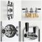 Milano Elizabeth - Traditional Concealed Thermostatic Triple Diverter Shower Valve - Chrome and Black