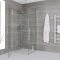 Milano Portland - Chrome Hinged Double Door Corner Wet Room Shower Enclosure - Choice of Size