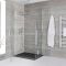 Milano Portland - Chrome Hinged Double Door Corner Shower Enclosure with Slate Tray - Choice of Size
