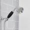 Milano Elizabeth - Chrome and Black Traditional Triple Exposed Thermostatic Shower with Grand Rigid Riser Rail and Bath Spout (3 Outlet)
