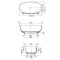 RAK Cloud - White Modern Double-Ended Freestanding Bath - 1400mm x 753mm