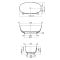 RAK Cloud - Grey Modern Double-Ended Freestanding Bath - 1400mm x 753mm