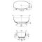 RAK Cloud - Cappuccino Modern Double-Ended Freestanding Bath - 1400mm x 753mm