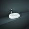 RAK Cloud - Gloss White Modern Oval Countertop Basin - 580mm x 400mm (No Tap-Holes)