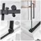 Milano Nero - Black Corner Frameless Sliding Door Shower Enclosure with Tray - Choice of Sizes