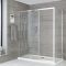 Milano Portland - Chrome Sliding Shower Door - Choice of Size and Side Panel