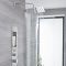 Milano Lisse - Concealed Brushed Shower Tower Panel with 300mm Square Head and Wall Arm