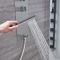 Milano Lisse - Concealed Brushed Shower Tower Panel with 400mm Square Recessed Ceiling Head
