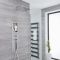 Milano Lisse - Concealed Brushed Shower Tower Panel with 300mm Square Head and Wall Arm