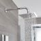 Milano Arvo - Chrome Thermostatic Shower with Wall Mounted Square Shower Head (1 Outlet)