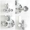 Milano Elizabeth - Traditional Twin Exposed Thermostatic Shower Valve - Chrome and White