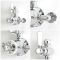 Milano Elizabeth - Chrome and White Traditional Twin Exposed Thermostatic Shower with Grand Rigid Riser Rail (2 Outlet)