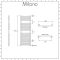 Milano Arno Dual Fuel - White Bar on Bar Heated Towel Rail - 1190mm x 600mm