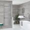 Milano Arno Dual Fuel - Chrome Bar on Bar Heated Towel Rail - Choice of Size
