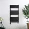 Milano Lustro Dual Fuel - Designer Black Flat Panel Heated Towel Rail - Choice of Size and Cable Cover