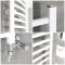 Milano Ive Dual Fuel - White Curved Heated Towel Rail - 1600mm x 500mm