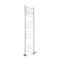 Milano Ive Dual Fuel - White Straight Heated Towel Rail - 1600mm x 400mm