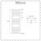 Milano Ive Dual Fuel - White Straight Heated Towel Rail - 1200mm x 600mm