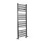 Milano Nero Dual Fuel - Black Straight Heated Towel Rail - Choice of Size