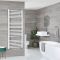 Milano Ive Dual Fuel - White Straight Heated Towel Rail - Choice of Size