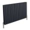 Milano Aruba Ayre - Aluminium Anthracite Horizontal Designer Radiator - 600mm x 1070mm (Double Panel)