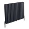 Milano Aruba Ayre - Aluminium Anthracite Horizontal Designer Radiator - 600mm x 830mm (Double Panel)